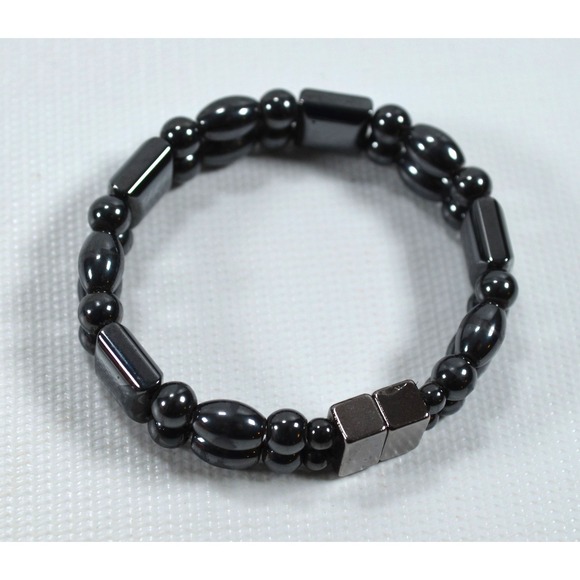 The Unbranded Brand Jewelry - Magnetic‎ Gunmetal Black Silver Tone Bracelet 6.5"
